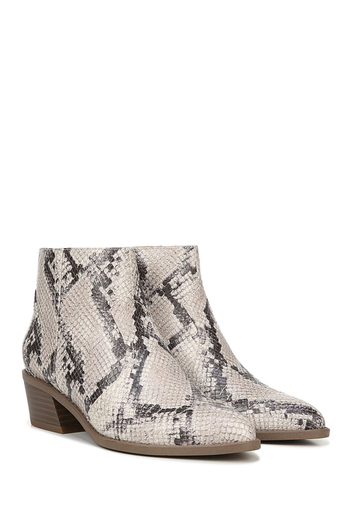 snakeskin western booties