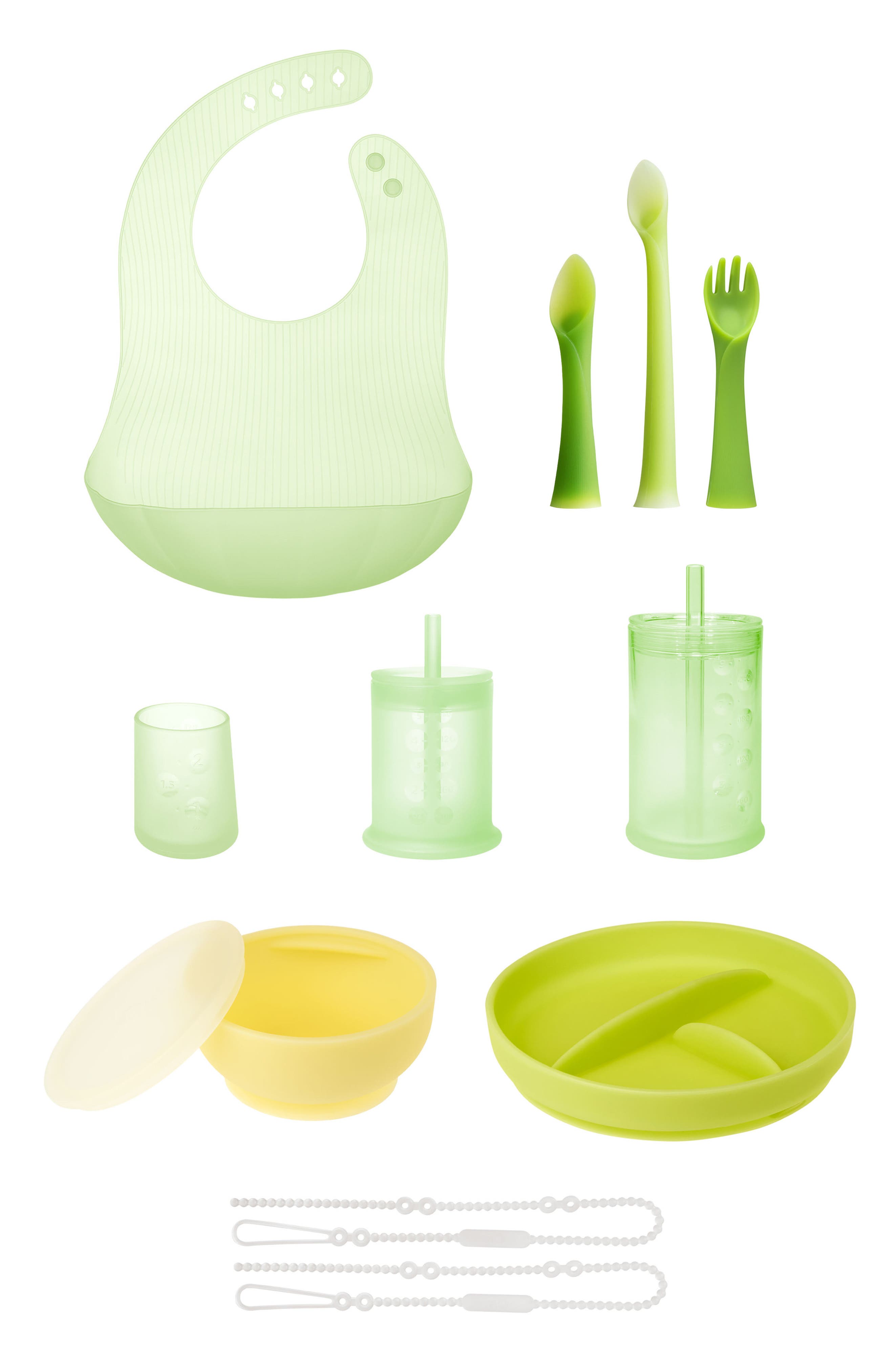 Olababy Complete Feeding Set in Lemon/Kiwi/Kiwi 