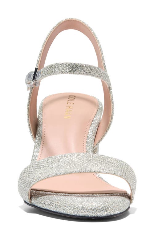 Shop Cole Haan Josie Scalloped Block Heel Sandal In Silvr Glitter