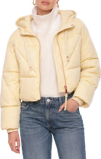 Avec les filles hooded down puffer coat best sale