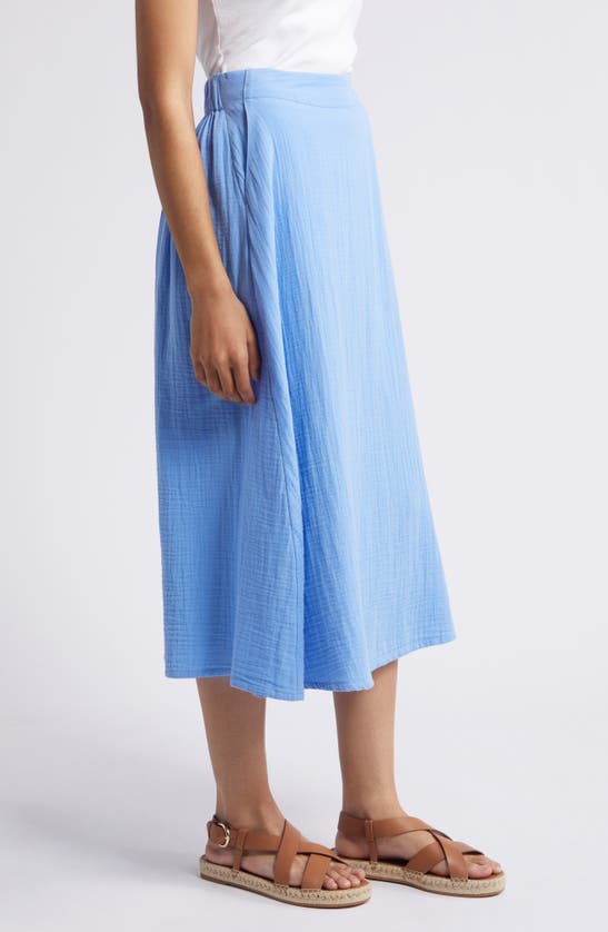 Shop Caslon Cotton Gauze Skirt In Blue Cornflower