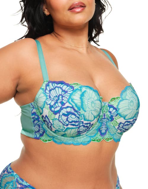 Adore Me Colete Contour Balconette Bra In Floral Blue