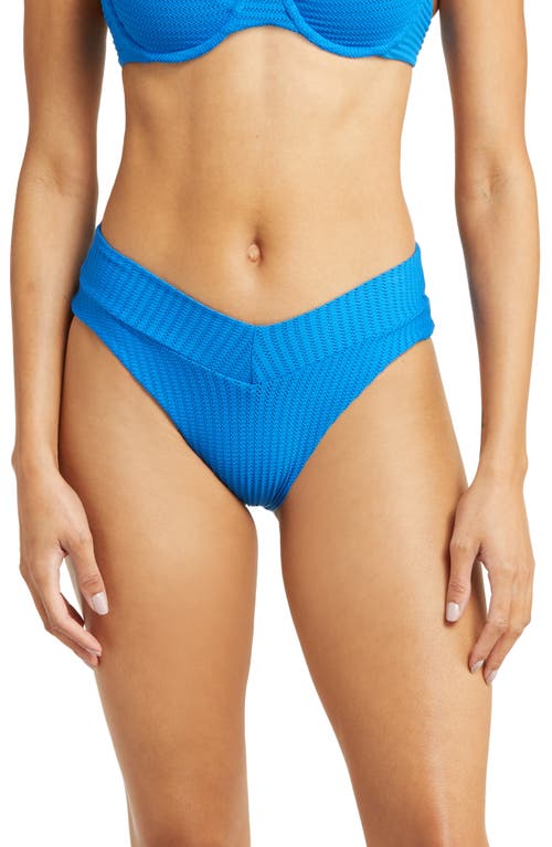 Becca Line & Sand High Waist Bikini Bottoms in Blue Jay