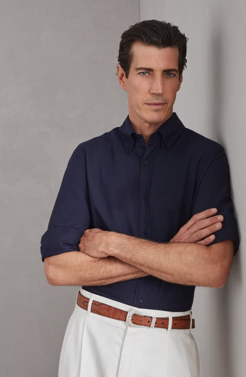 Shop Brunello Cucinelli Twill Shirt In Blue