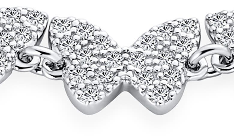 Bling Jewelry Cz Butterfly Slider Bracelet In Silver