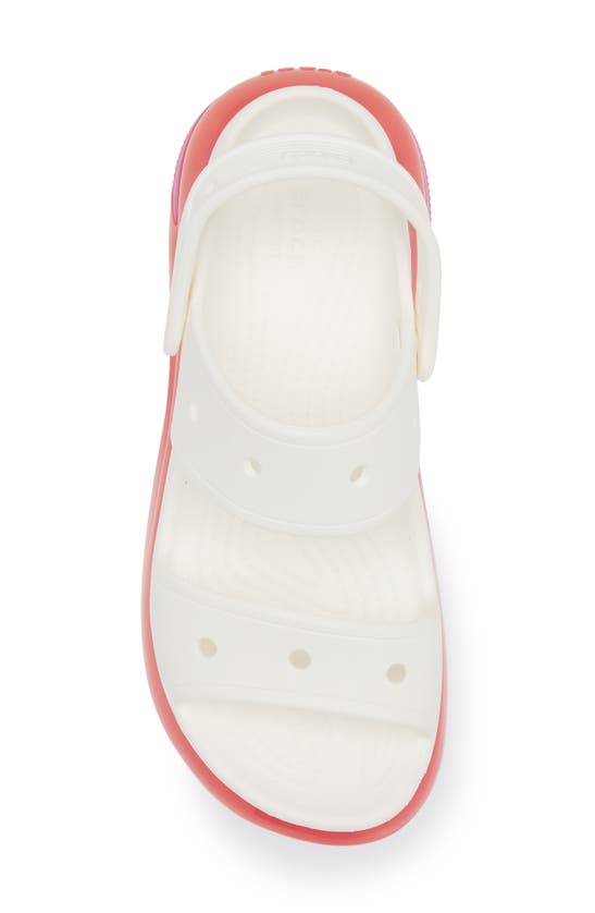 Shop Crocs Classic Mega Crush Water Resistant Platform Sandal In White/multi