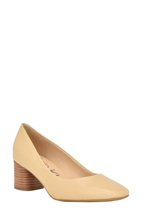 Calvin Klein Alanta 2 Square Toe Pump Light Natural at Nordstrom,