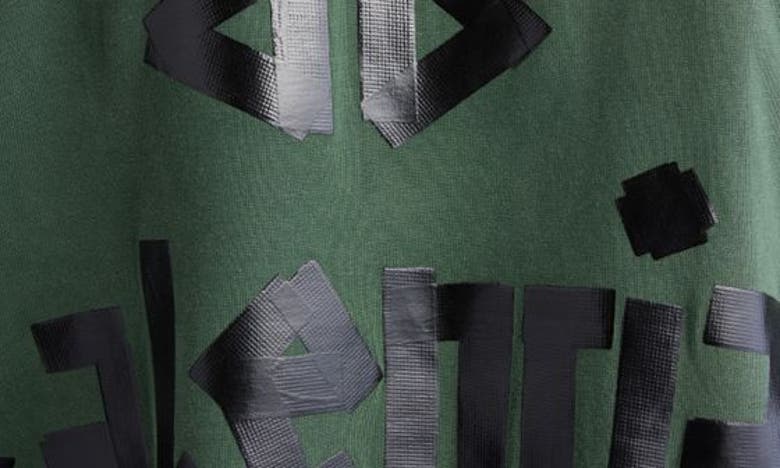 BALENCIAGA BALENCIAGA DISTRESSED TAPE LOGO COTTON T-SHIRT