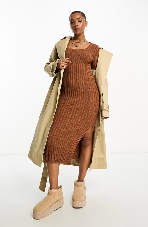 Long Sleeve Midi Sweater Dress