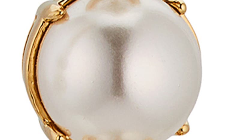 NADRI NADRI CUBIC ZIRCONIA & IMITATION PEARL LINEAR DROP EARRINGS