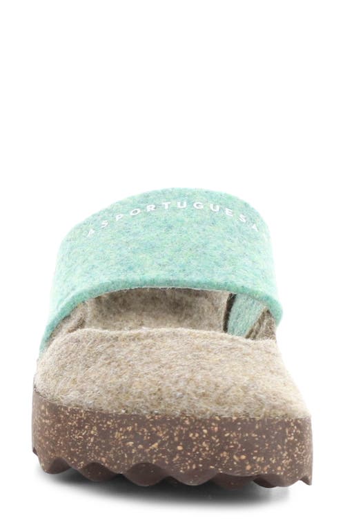 Shop Asportuguesas By Fly London Canu Mule In Taupe/green Felt