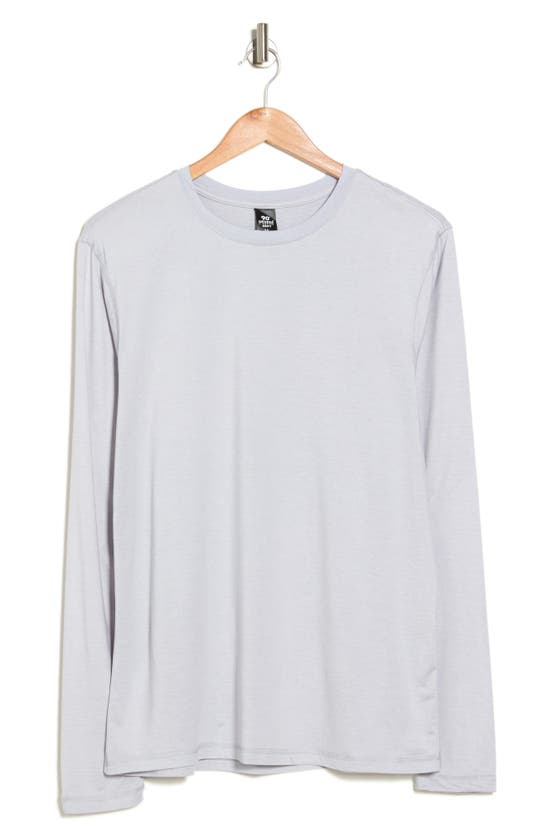 90 Degree By Reflex Cationic Heather Long Sleeve Shirt In Heather Silver Grey