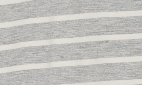 Shop Cotton Emporium Striped Crewneck T-shirt In H Grey/white