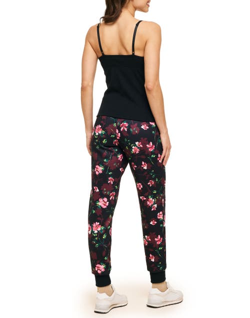 Adore Me Kaiden Cami & Joggers Set In Floral Black