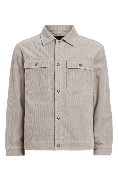 Shop Allsaints Castleford Corduroy Overshirt In Radio Grey