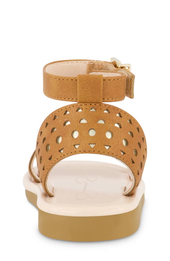 Shop Jessica Simpson Kids' Janey Perforated Sandal In Cognac
