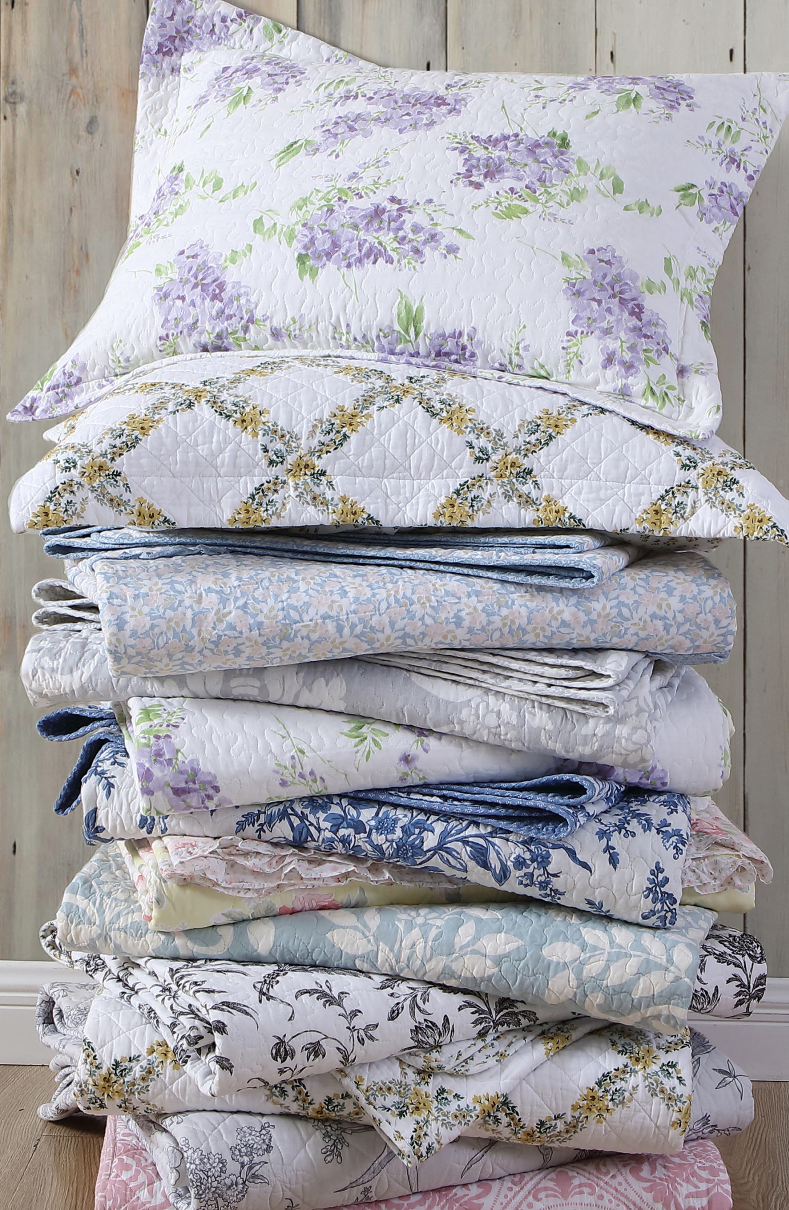 Laura Ashley Kenna Pastel Blue Full/Queen Quilt Set Nordstromrack