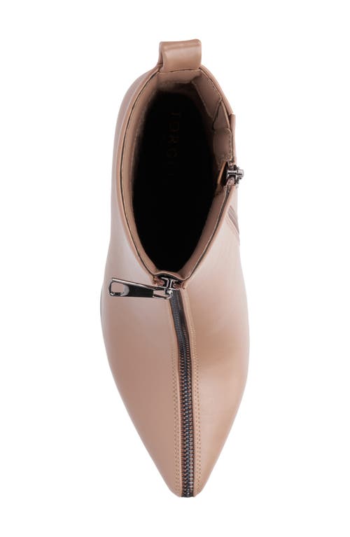 Torgeis Zipper Bootie In Taupe
