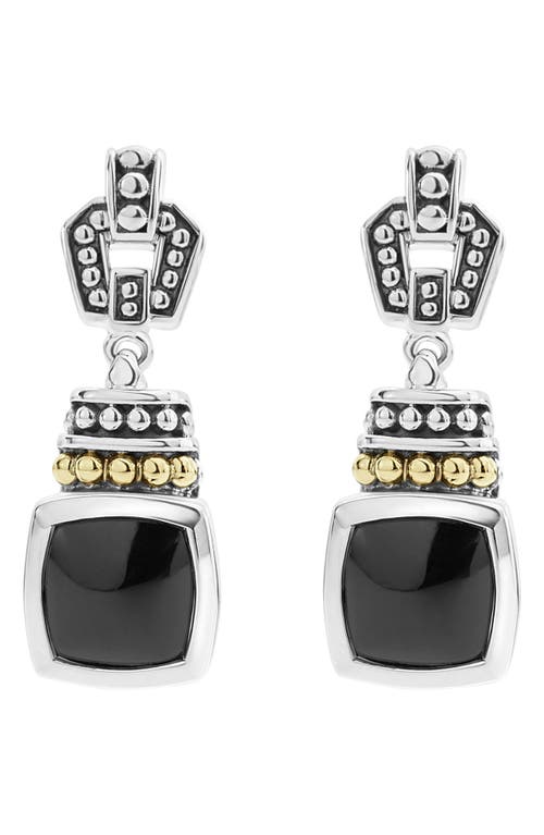 LAGOS Caviar Color Square Semiprecious Stone Drop Earrings in Black Onyx at Nordstrom