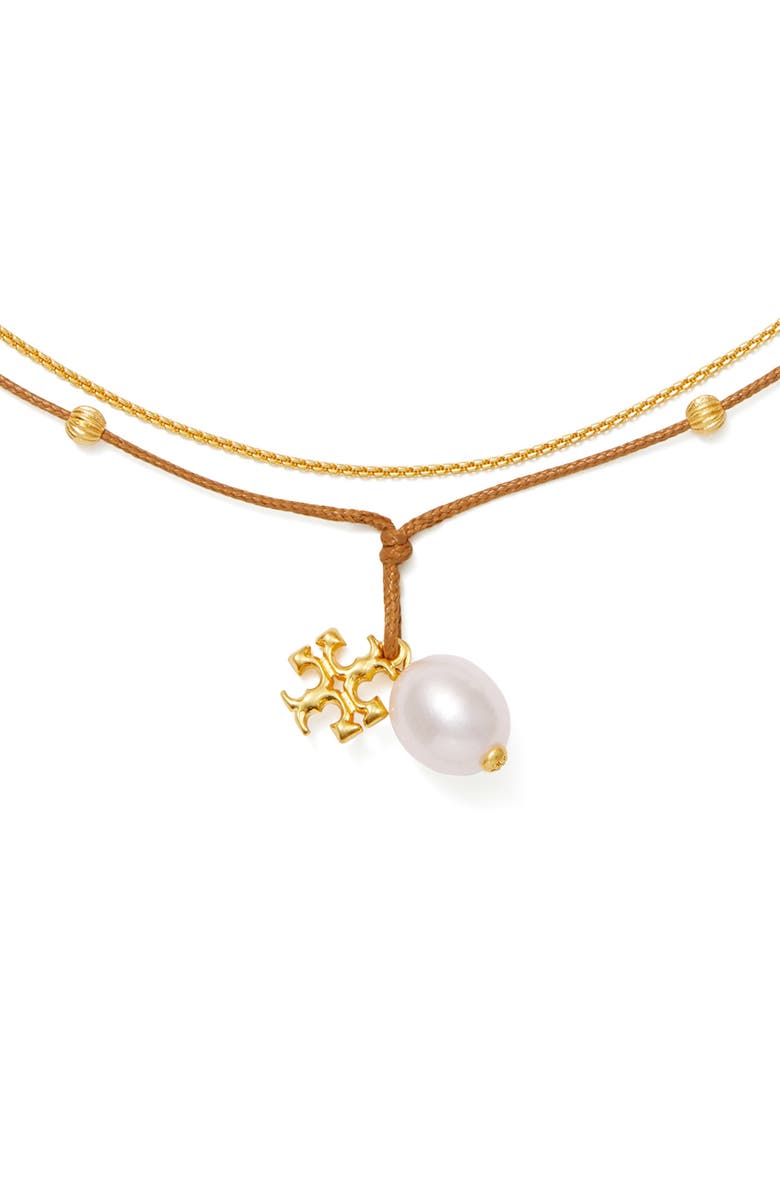 Tory Burch Kira Cultured Pearl Pendant Necklace | Nordstrom