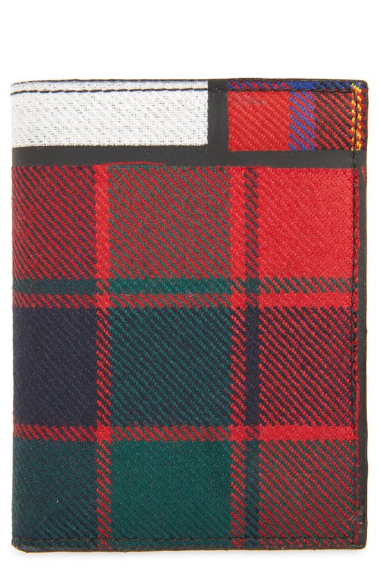 Shop Comme Des Garçons Wallets Patchwork Tartan Bifold Wallet In Red