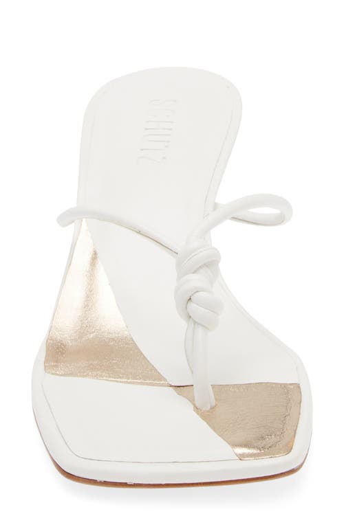 Shop Schutz Poppy Stiletto Flip Flop In White