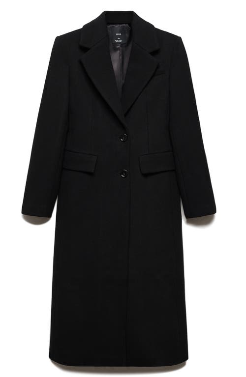MANGO Wool Blend Coat in Black at Nordstrom, Size X-Small
