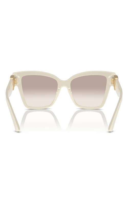 Shop Dolce & Gabbana Dolce&gabbana 54mm Gradient Square Sunglasses In Cream