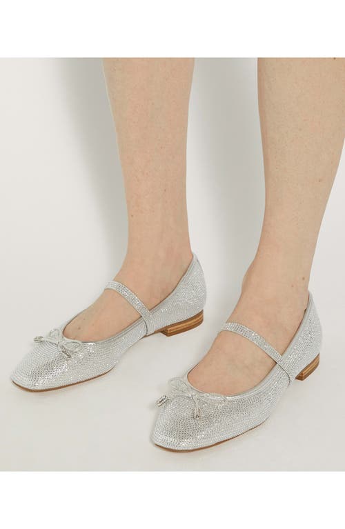 Shop Dune London Holly Mary Jane Flat In Silver