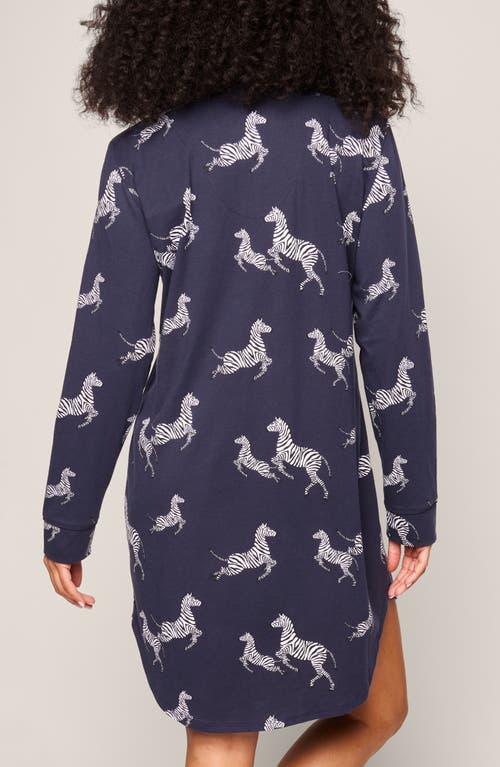 PETITE PLUME PETITE PLUME ZEBRE DE NUI PIMA COTTON NIGHTGOWN