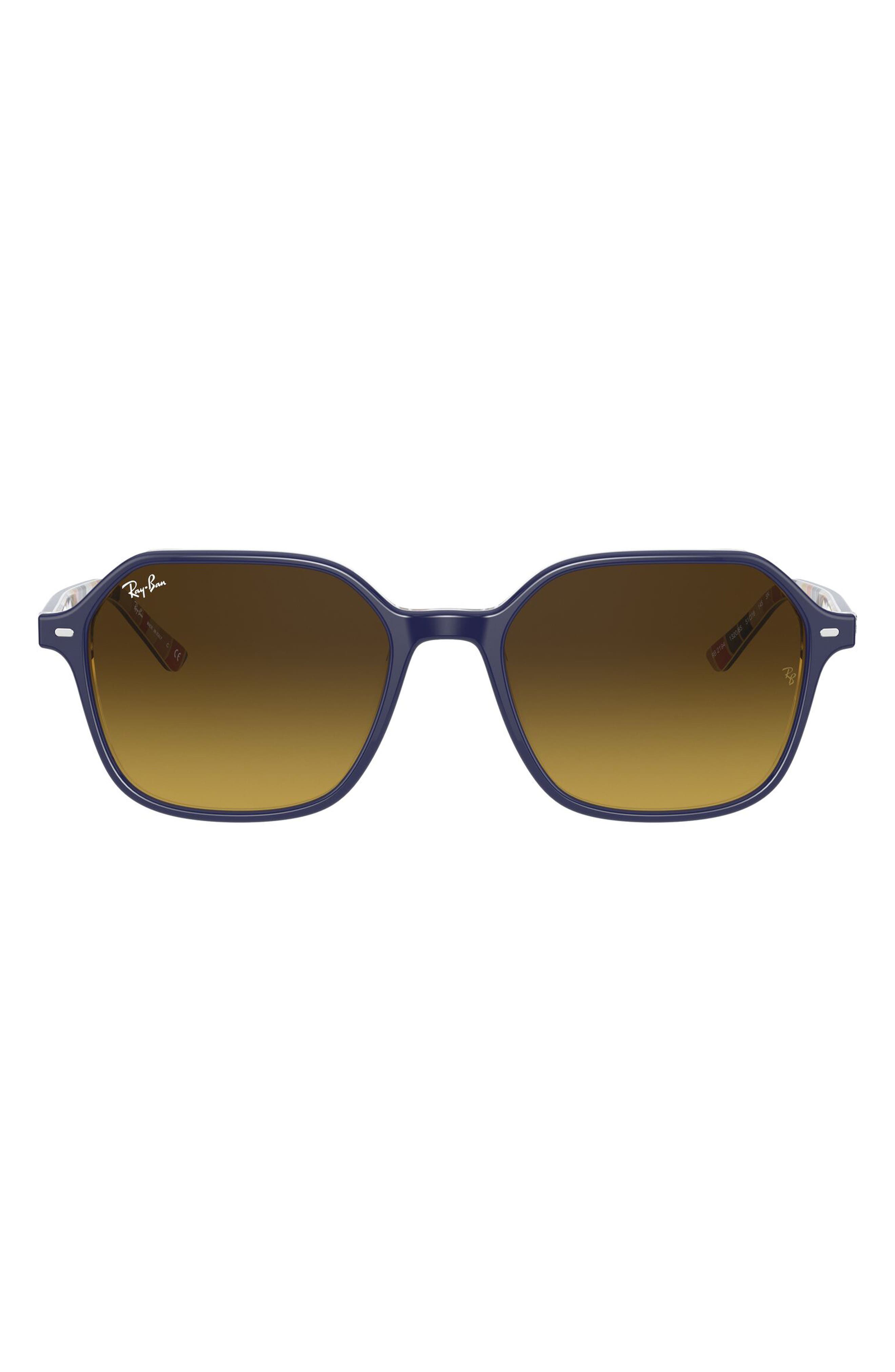 ray ban brown gradient square sunglasses