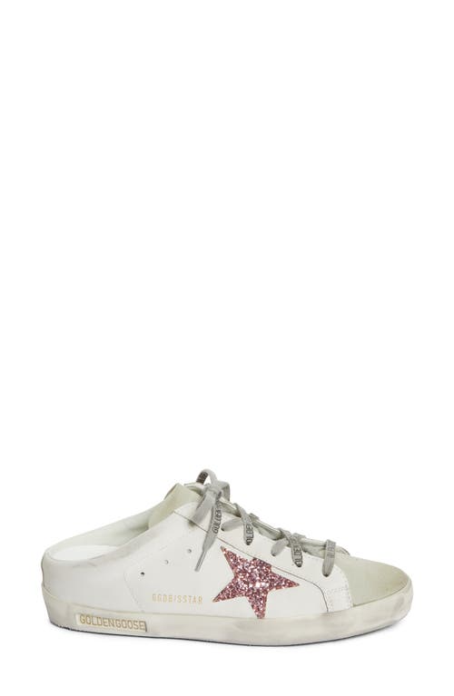 Golden Goose Super-star Sabot Mule Sneaker In White/pink