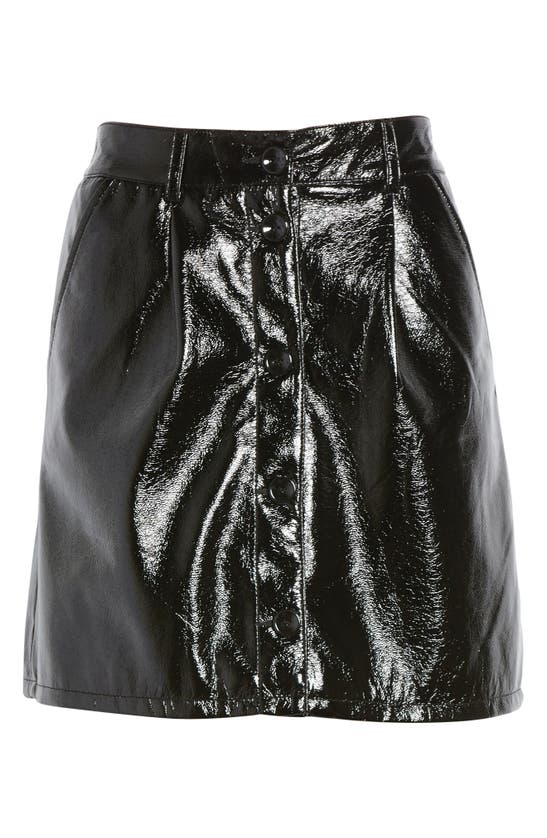 Bp X Wildfang Patent Faux Leather Utility Skirt In Black | ModeSens