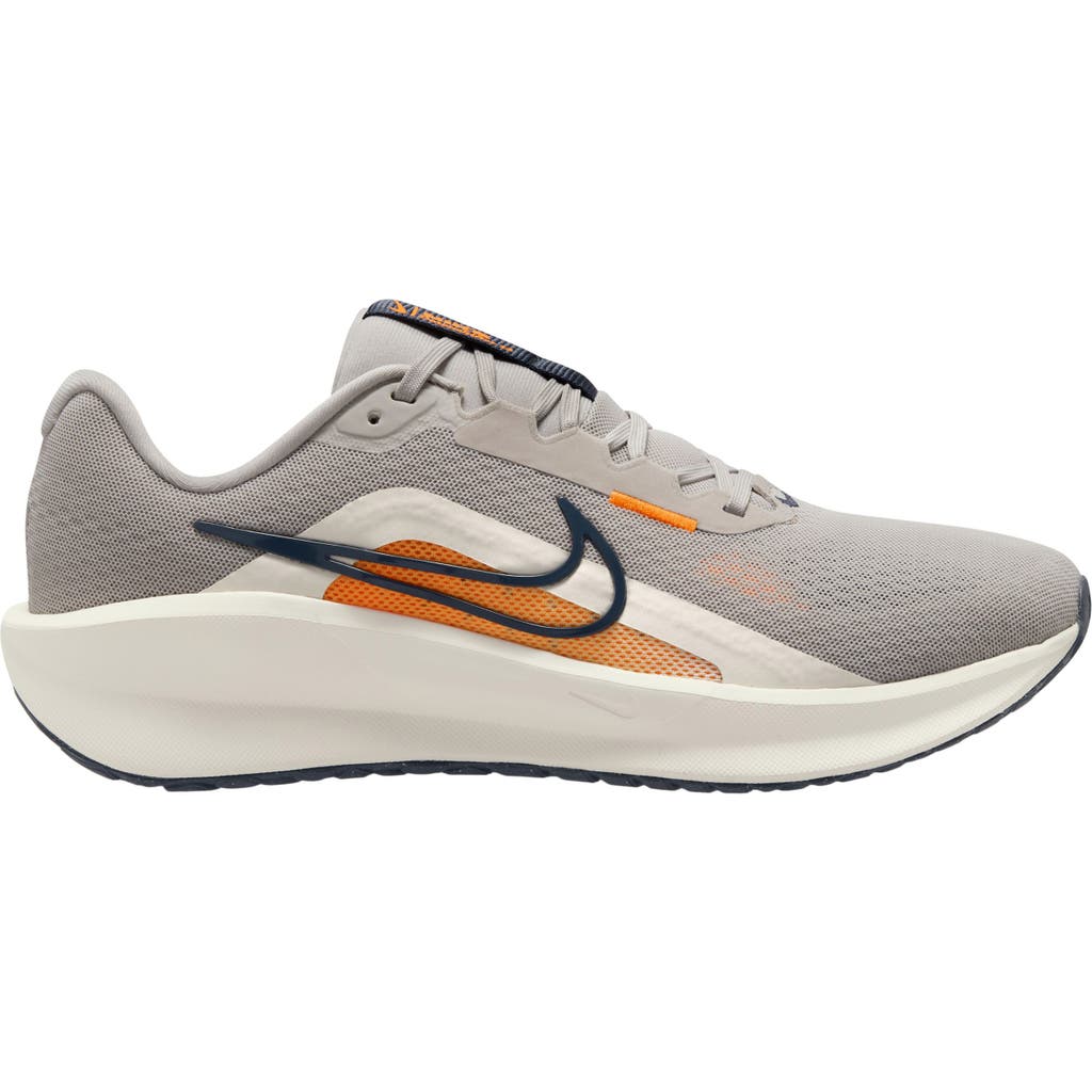 Nike Downshifter 13 Running Shoe In Iron Ore/thunder Blue/orange