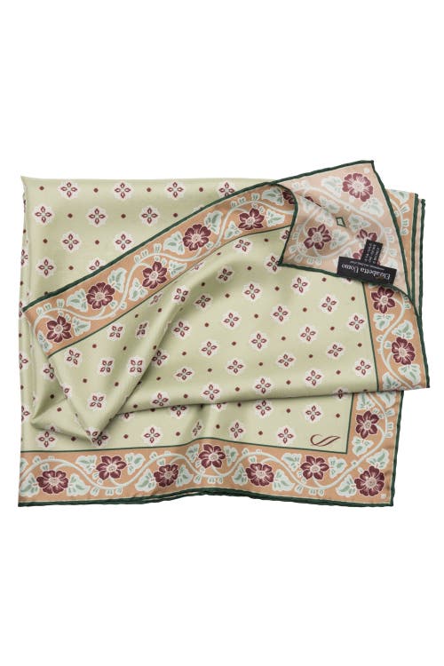 Elizabetta Ducati - Hand Rolled Silk Neckerchief In Green