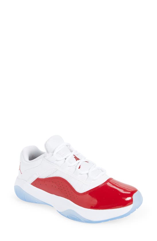 Nike Kids' Air Jordan 11 Cmft Low Sneaker In White/ Gym Red