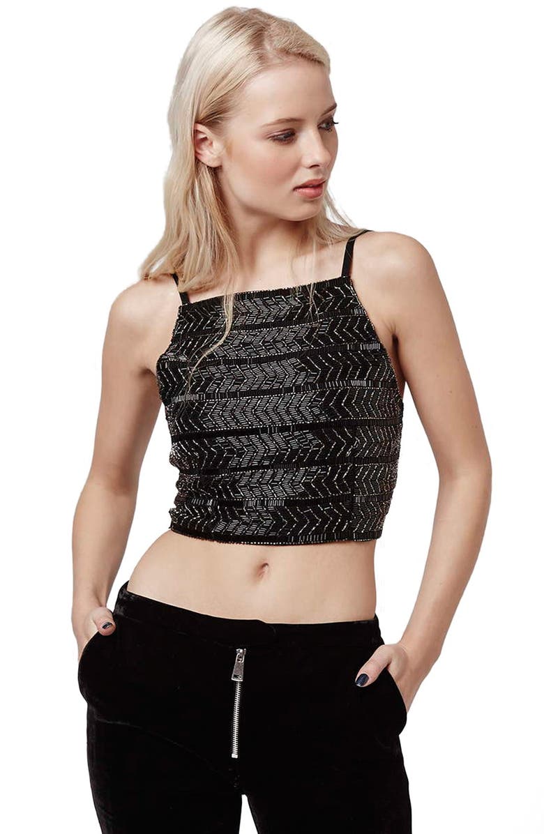 Topshop Embellished Crop Top | Nordstrom