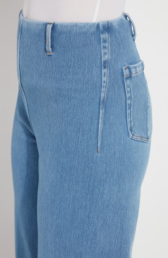 Lyssé Margo Wide Leg Crop Pant In Bleached Blue In Bleached Blue