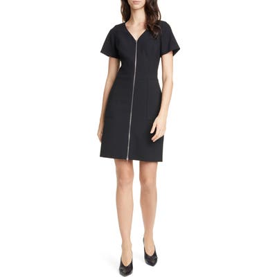 Hugo Kirase Zip Front A-Line Dress, Black