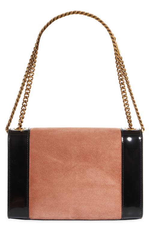 Saint Laurent Small Kate Colorblock Shoulder Bag In Peach Flower/noir