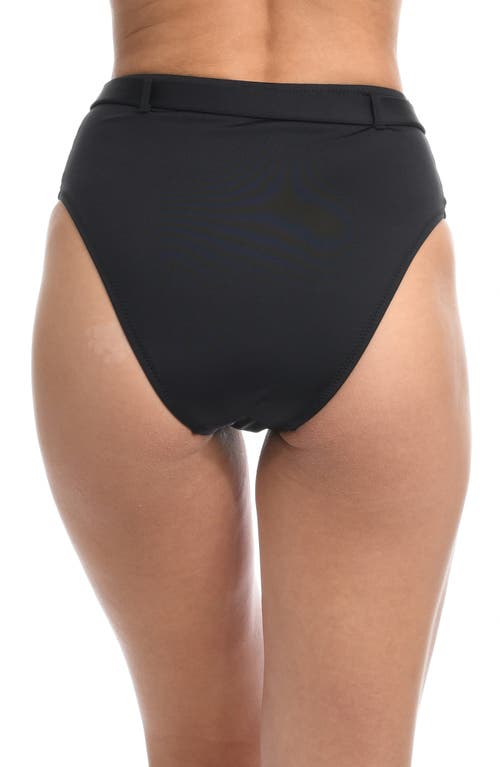 Sunshine 79 Solids High Waist Bikini Bottoms In Black