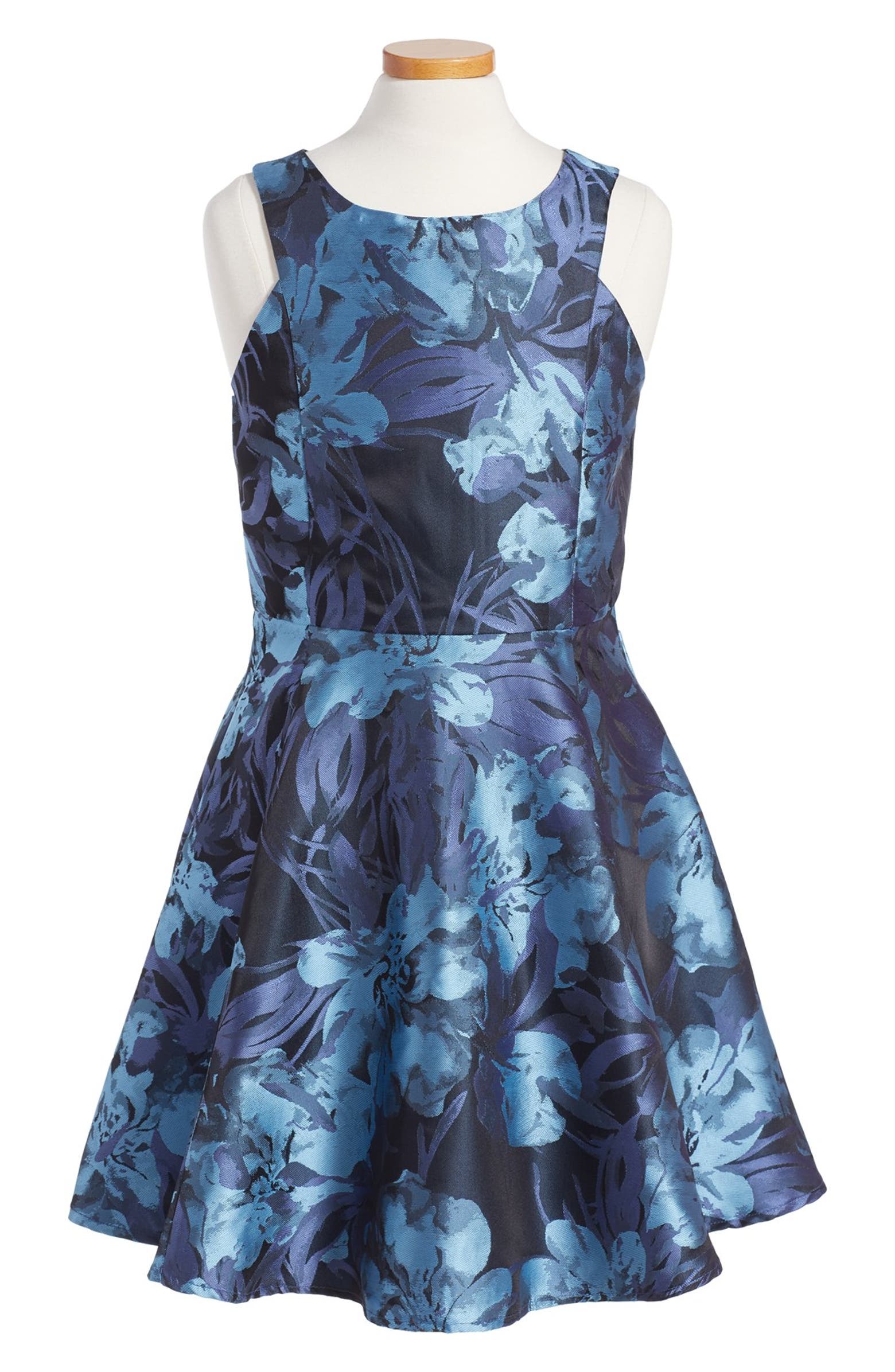 Zunie Floral Brocade Dress (Big Girls) | Nordstrom
