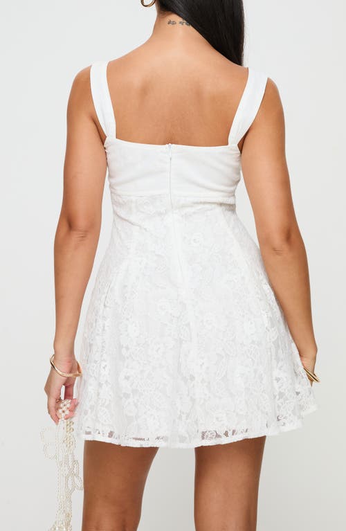 Princess Polly Tadea Embroidered Lace Minidress In White