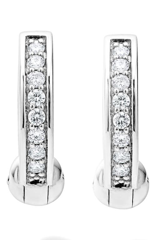 LAGOS Caviar Spark Diamond Huggie Hoop Earrings in Silver Diamond at Nordstrom