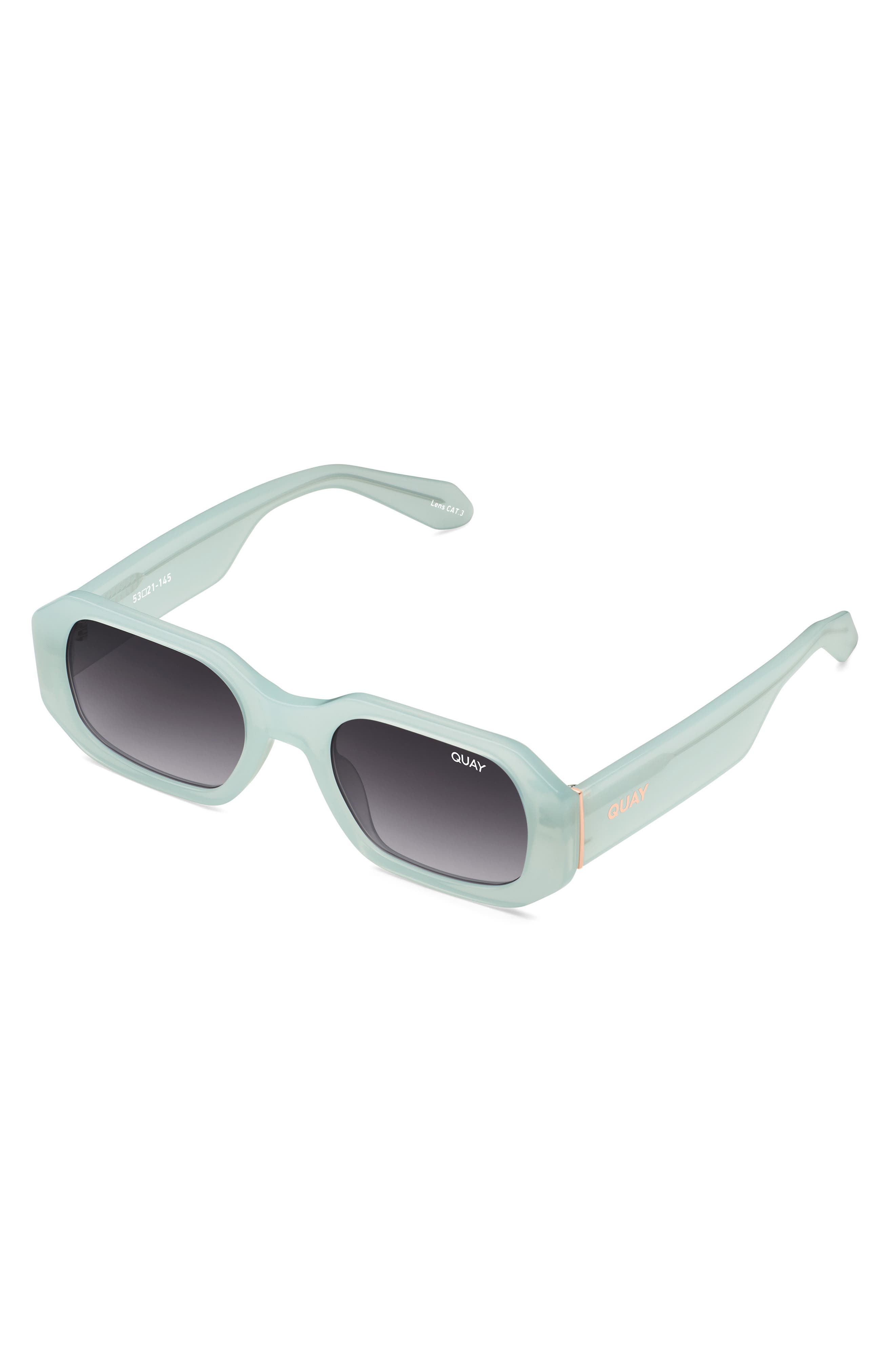 Quay Level Up 51mm Gradient Polarized Square Sunglasses Dark Monstera/ Smoke Polarized