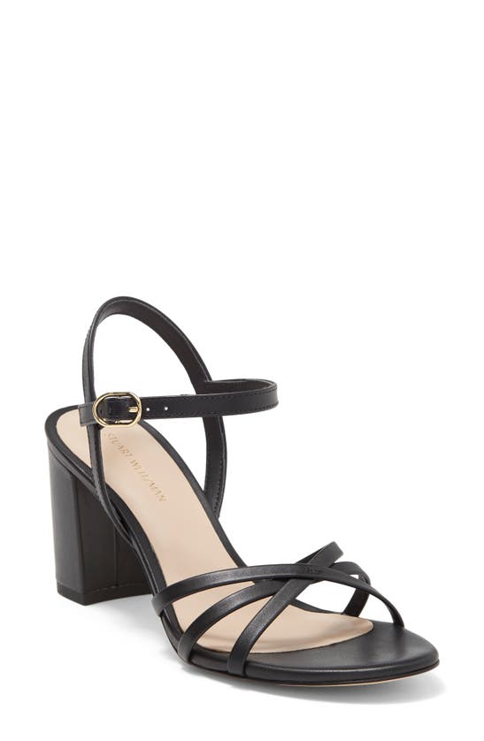 Stuart Weitzman Starla Block Heel Sandal In Black