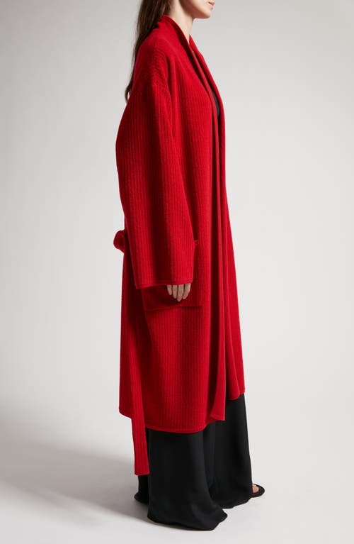 Shop The Row Ghali Cashmere Rib Robe In Lipstick