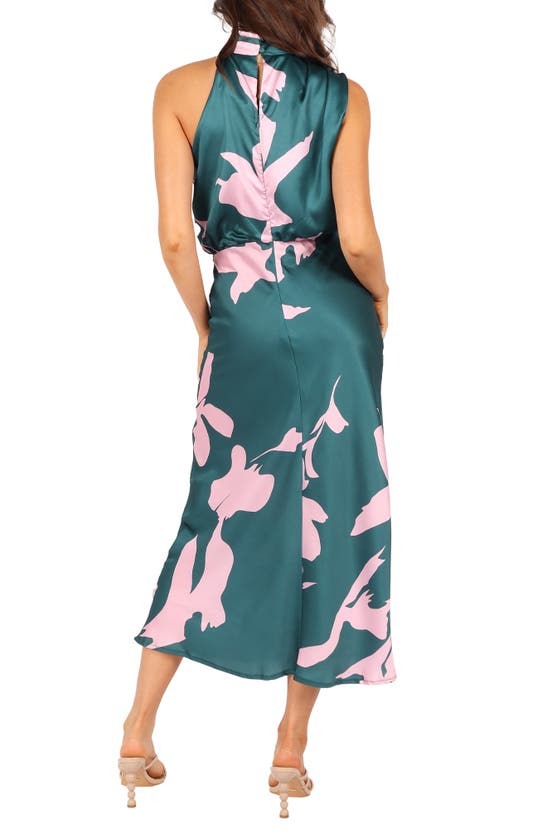 PETAL AND PUP PETAL & PUP ANABELLE MOCK NECK SATIN MIDI DRESS 