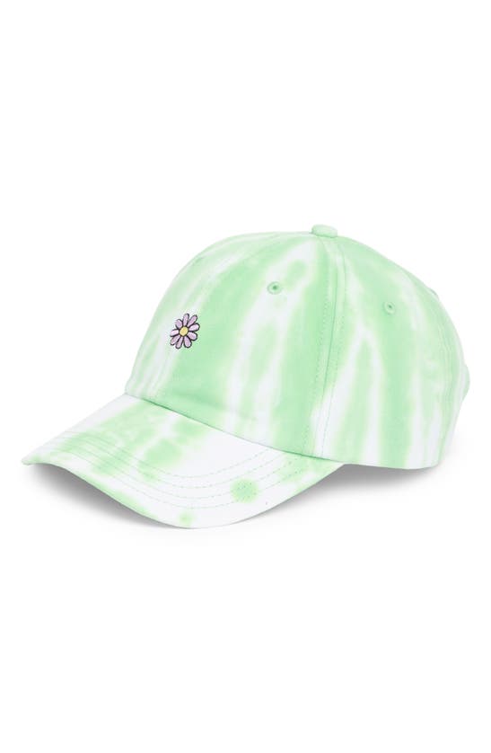 Shop The Accessory Collective Kids' Flower Tie Dye Baseball Cap In Green