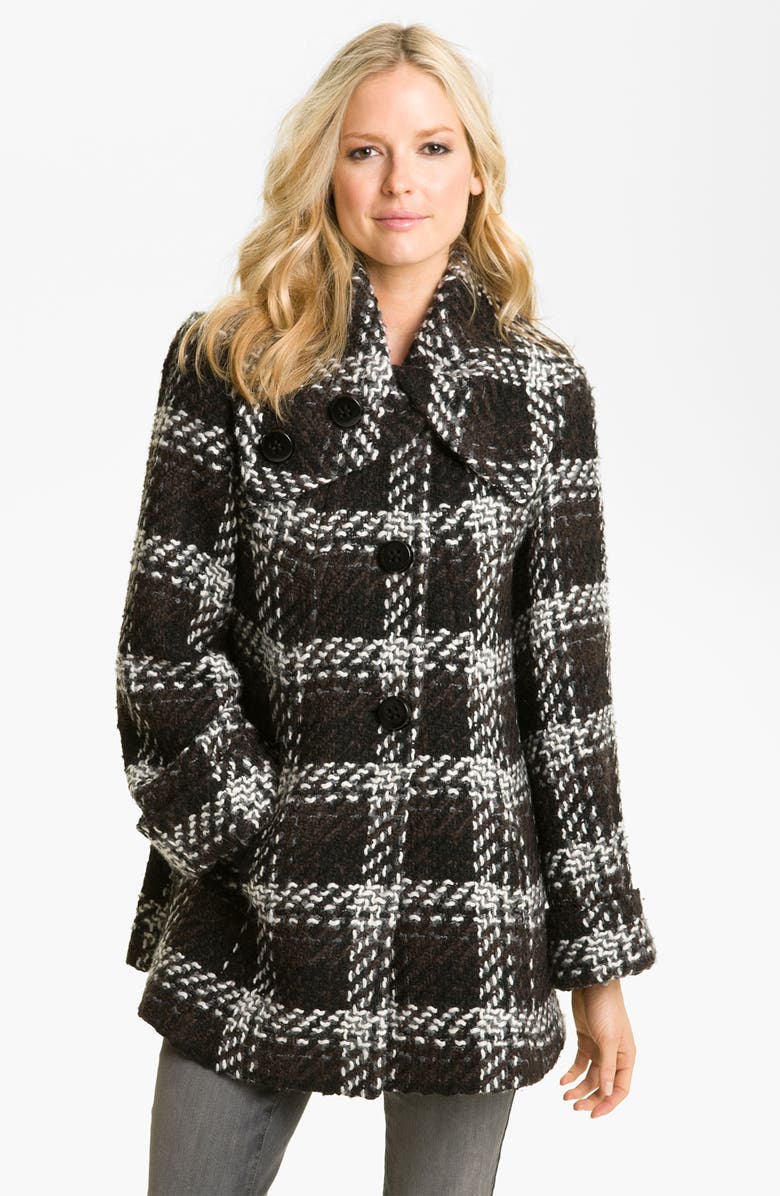 1 Madison Wing Collar Plaid Coat | Nordstrom